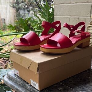 Charlotte Stone Allie Rouge Low Block Heel Sandals